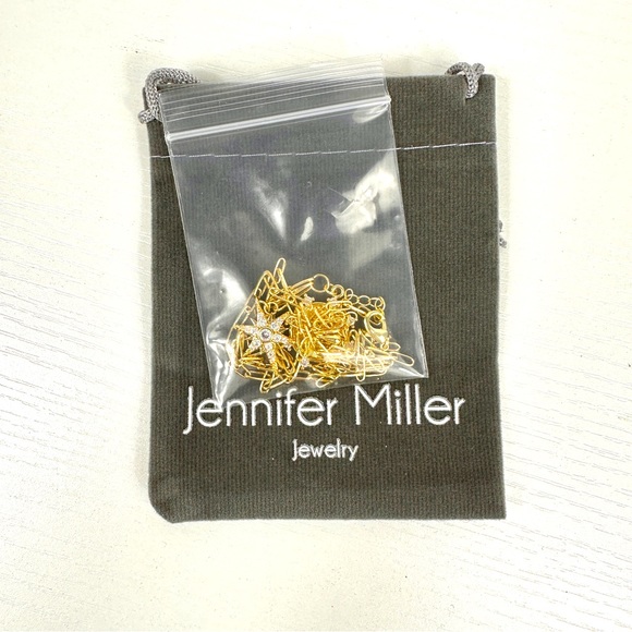 Jennifer Miller Gold Starburst Charm Necklace 18” - Picture 6 of 8